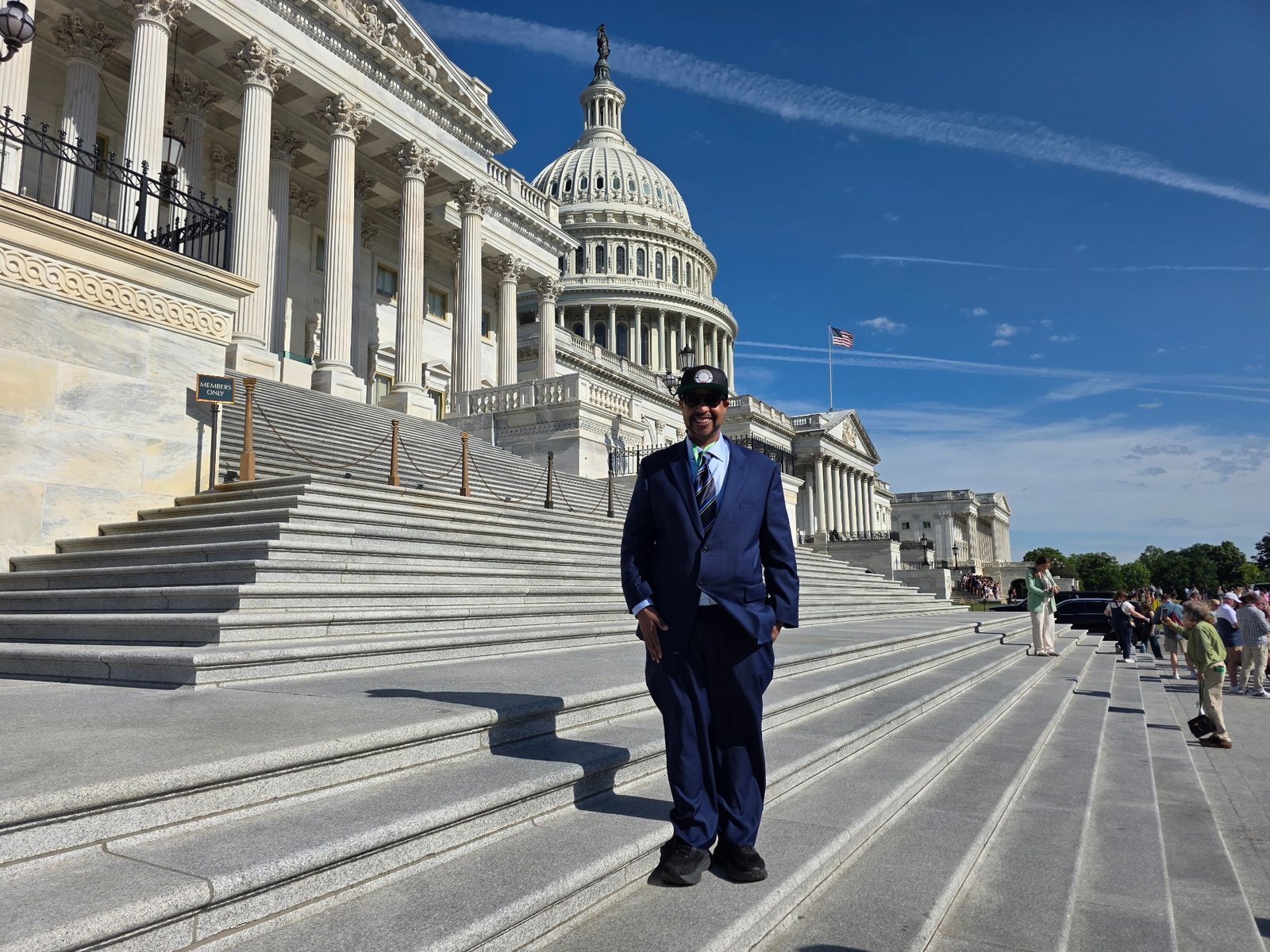 Anthony D. Riley outside the United States Capitol